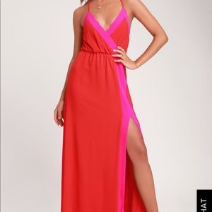 Lulus Color Block Maxi Dress